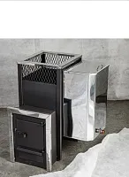 Печь банная  Радуга 10 с баком ЛЕВЫМ +бак навесной на печь 30 л, пр/лев