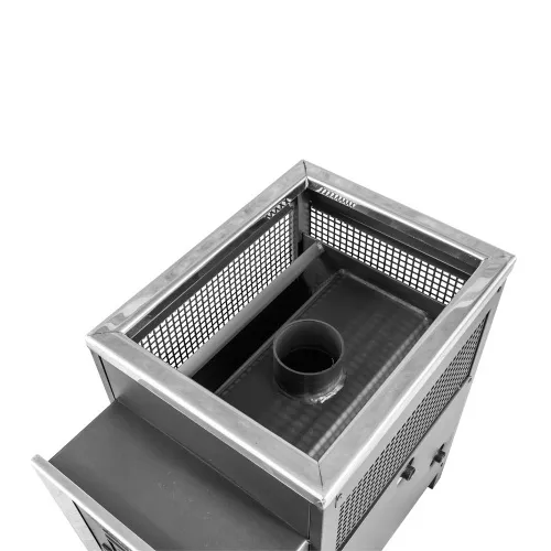 Печь банная 6 мм "Радуга" 21 со СТЕКЛОМ  с теплообменником ПР/ЛЕВ фото 2