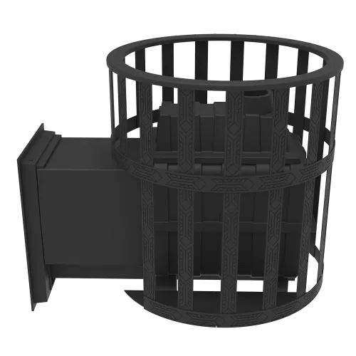 Печь банная чугунная  " Воевода " 20 Д - 2 со СТЕКЛОМ 230х270, сетка  фото 2