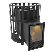 Печь банная " Викинг " 15 Д - 2 со стеклом 230х270, сетка