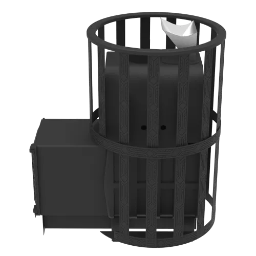 Печь банная чугунная  " Воевода " 15 ДТ - 4 ( сетка ) закрытая каменка фото 3