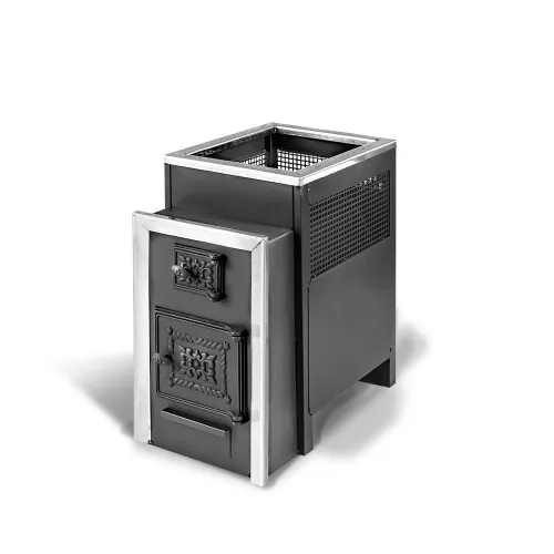 Печь банная 6 мм "Радуга" 21 с теплообменником из нерж. стали ПР/ЛЕВ фото 2