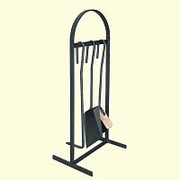 Набор для камина НКА - 01 ч ( 3 предмета ,  цвет черный ,  стойка " арка ")