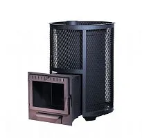 Печь банная Дубрава 30 с закрытой каменкой, со СТЕКЛОМ, сталь 6 мм, Сибирь