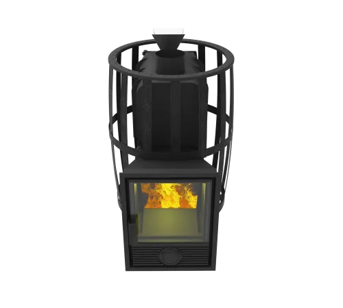 Печь банная чугунная  " Воевода " 20 Д - 1 со стеклом 320х320, сетка ЗАКРЫТАЯ КАМЕНКА фото 3