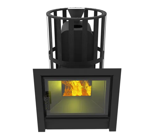 Печь банная чугунная  " Воевода - Флагман " 15 ( сетка ) ЗАКРЫТАЯ КАМЕНКА фото 3