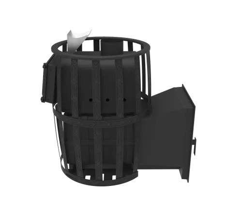 Печь банная чугунная  " Воевода " 20 Д - 1 со стеклом 320х320, сетка ЗАКРЫТАЯ КАМЕНКА фото 4