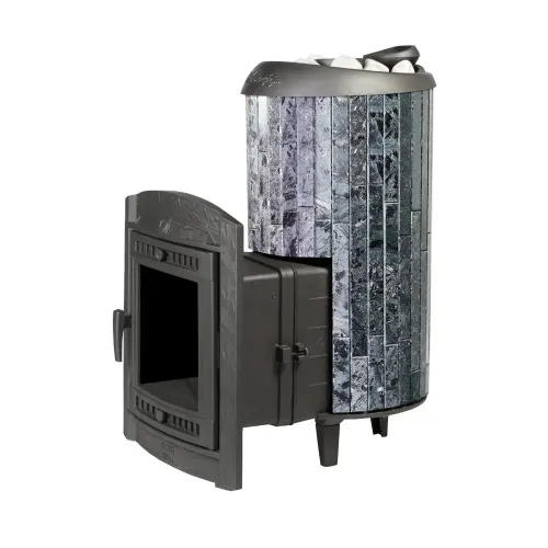 Печь банная "Атмосфера XL" в ламелях "Пироксенит" ПроМеталл