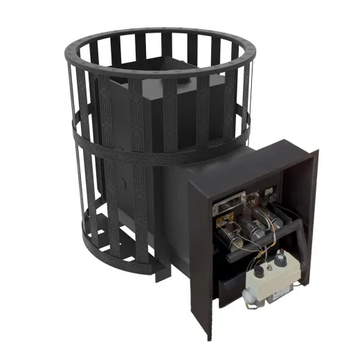 Печь банная " Викинг " 15 ( сетка ) ГАЗОВАЯ ( в комплекте с газовой горелкой УГ САБК)