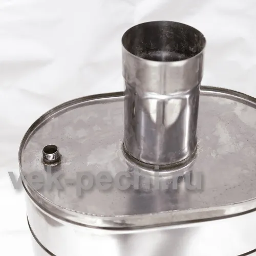 Бак на трубе для печи 50 л  d 115,  нержавейка  0,8 мм   фото 5