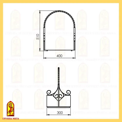 Дровница ДРА 11 ч  цвет черный фото 2