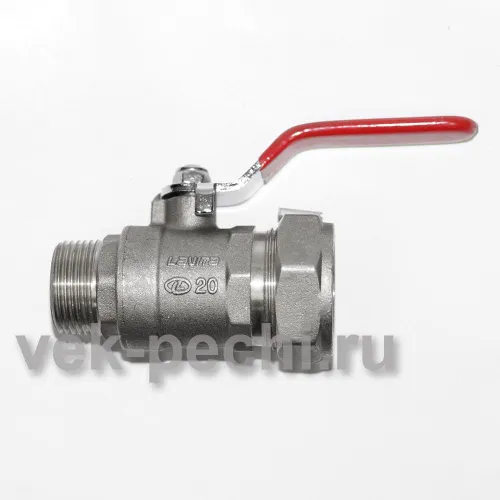 Кран шаровый рычаг 20 (60шт/уп)         Lavita P*ML (C) 20*3/4 Никель