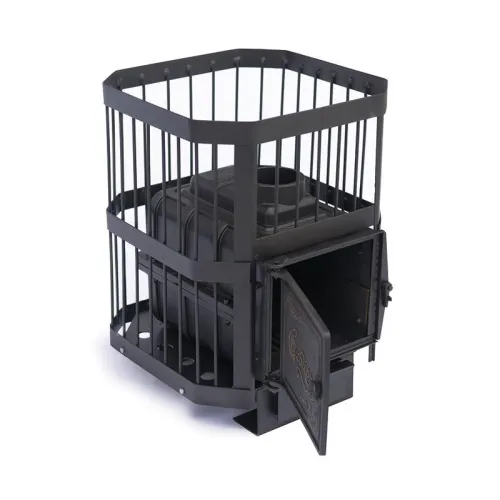 Печь банная ЧУГУННАЯ " Сибирь - 15 " БЕЗ ВЫНОСНОЙ ТОПКИ (сетка) фото 3