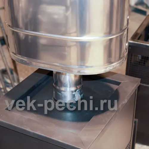 Бак на трубе для печи 43 л  d 115,  нержавейка  0,5 мм фото 6