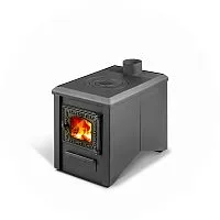 Печь отопительно - варочная Радуга ПО - 5, с Плитой, дверь со СТЕКЛОМ