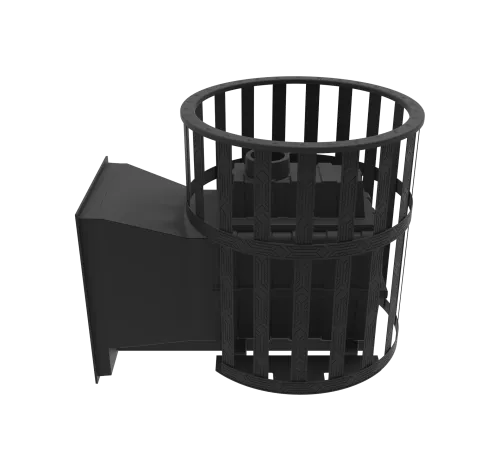 Печь банная чугунная  " Воевода " 20 Д - 1 со СТЕКЛОМ 320х320, сетка фото 2