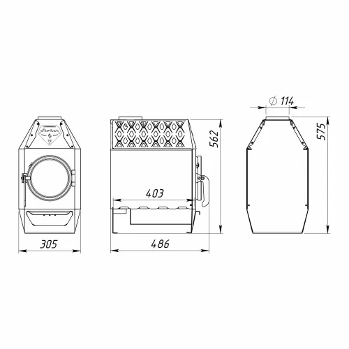Печь отопительная Стокер Термо - 70 ( Ермак ) фото 2