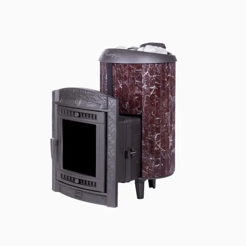 Печь банная "Атмосфера L" в ламелях "Россо Леванто" ПроМеталл фото 2