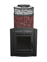 Печь банная "Атмосфера XL" Россо Леванто ламель+сетка С ТОННЕЛЕМ ПроМеталл