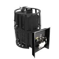 Печь банная чугунная " Воевода " 20 ГАЗ Сетка, Закрытая Каменка, горелка в комплекте