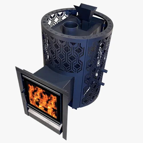 Печь банная " Народная " 26 нерж. AISI 430  со стеклом каминным ( сетка разборная ) ЗАКРЫТАЯ КАМЕНКА фото 5