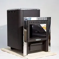 Печь банная Кубань со СТЕКЛОМ, сталь 6 мм, Сибирь