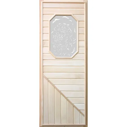 Дверь со стеклом 8 - ми угольник DoorWood 1850 х 700 ( липа ) б / петель и ручек Дверь со стеклом 8 - ми угольник DoorWood 1850 х 700 ( липа ) б / петель и ручек