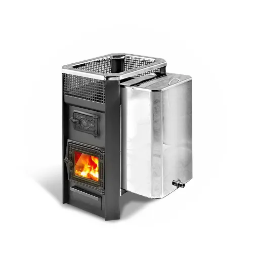 Печь банная 6 мм Радуга 11 Б со СТЕКЛОМ-под навесной бак (отдельно)