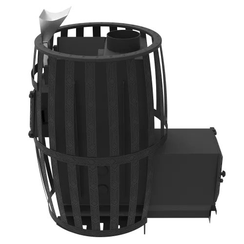 Печь банная " Витязь " 28 ДТ - 4 ( d 150 ) ( сетка ) ЗАКРЫТАЯ КАМЕНКА фото 3