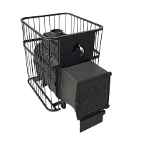 Печь банная чугунная  " Воевода " 20 ДТ - 4 ЛАЙТ ( сетка )