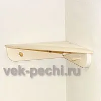 *Полка с вешалкой угловая , малая , 3 крючка ( Мебель для бани )
