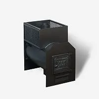 Печь банная из трубы, 6 мм Радуга 26 с теплообменником нерж. Пр/Лев