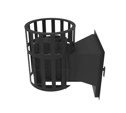 Печь банная чугунная  " Воевода - Флагман " 15 ( сетка ) фото 4