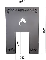 Экран фронтальный 600х900 для печей для печей Березка (дверка ДТ-4, Д-2)