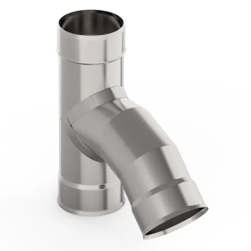 Тройник   45 гр.  160   нержавейка,   1,0 мм