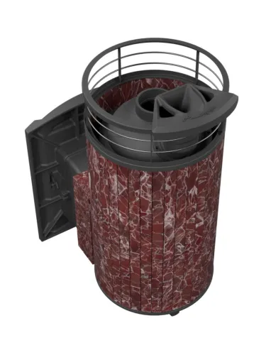 Печь банная "Атмосфера XL" Россо Леванто ламель+сетка С ТОННЕЛЕМ ПроМеталл фото 5