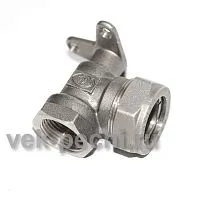 Угол с креплением 20*20 (50шт/уп)          E/S (W) 20*3/4, угольник с креплением труба-вн.резьба, Lavita