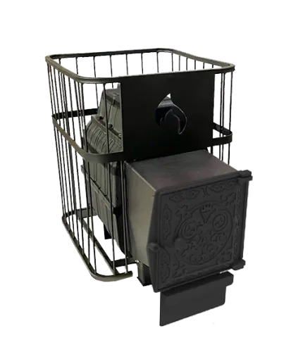 Печь банная чугунная  " Воевода " 15 ДТ - 4 ЛАЙТ ( сетка )