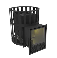 Печь банная " Викинг " 15 Д - 1 со стеклом 320х320, сетка