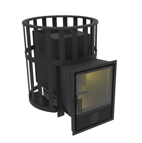 Печь банная " Викинг " 15 Д - 1 со стеклом 320х320, сетка