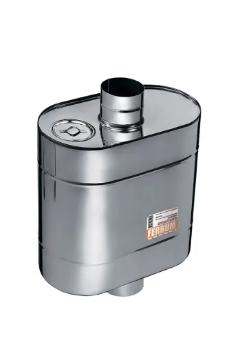 Бак на трубе "Таймыр" 50л эллиптический Феррум 115 (AISI 201/1.0) Феррум (в компл. труба 0,25 м М/М)