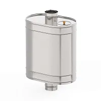 Бак на трубе для печи 60 л  d 115,  нержавейка  0,8 мм  