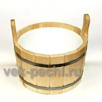 Шайка 8 л ( липа ) двуручная с пластиковой вставкой ПЛ - 12