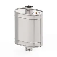 Бак на трубе для печи 80 л  d 115,  нержавейка  0,8 мм