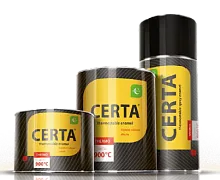 Краска термостойкая КРАСНО-КОРИЧНЕВАЯ банка 0,8 кг +800 гр. ЦЕРТА