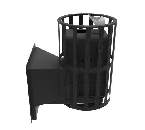 Печь банная чугунная  " Воевода - Флагман " 15 ( сетка ) ЗАКРЫТАЯ КАМЕНКА фото 2