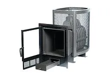 Печь банная ЧУГУННАЯ " Сибирь - 20 PRO" ( сетка ) со СТЕКЛОМ