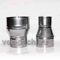 Переходник 110 на 140 нерж  0,5 мм