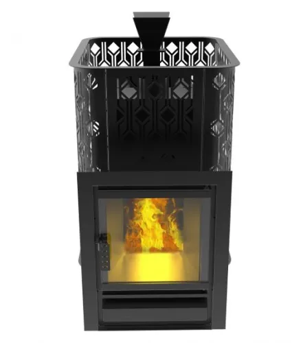 Чугунная печь для бани Verona 26, Закрытая каменка нерж. AISI 304 Березка фото 5