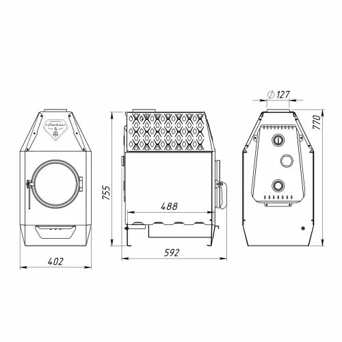 Печь отопительная Стокер Термо 250  АКВА  (Ермак) фото 2